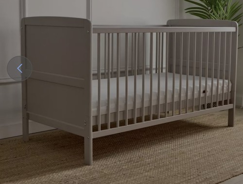 Grey wooden cotbed adjustable - grey,