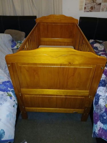 Child bed with mattress used - with,